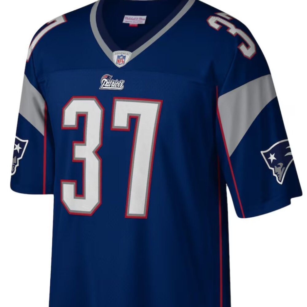 Rodney Harrison #37 New England Patriots Jersey – Blue Men's Medium